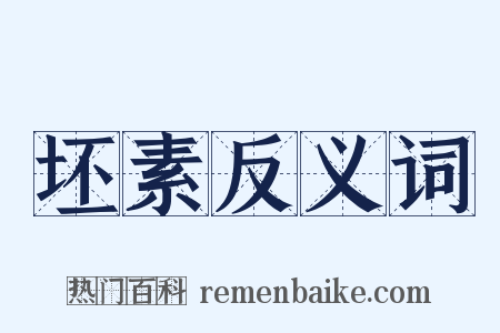 坯素反义词是什么意思的图片